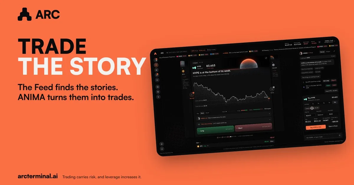 Trade the story. The Feed finds the stories. ANIMA turns them into trades.